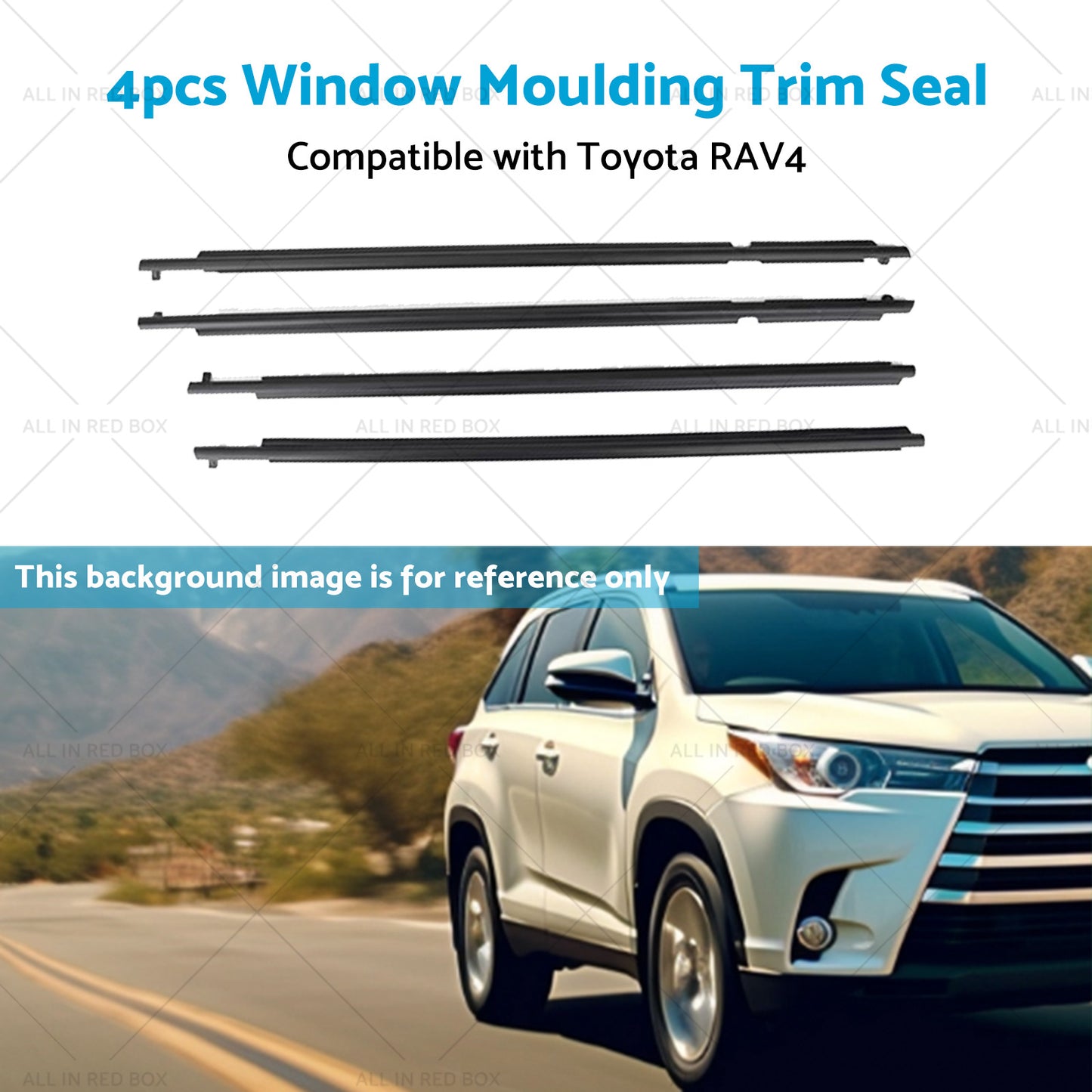 Pack of 4 Weatherstrip Trim Seal Strip Suitable For Toyota RAV4 2009-2012