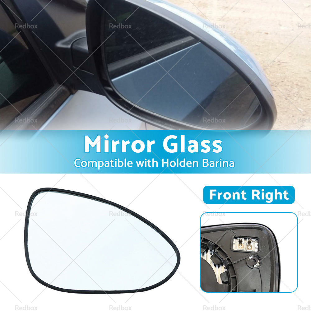 Right Side Mirror Glass Suitable for Holden Barina 2011-ON Heated Convex Base