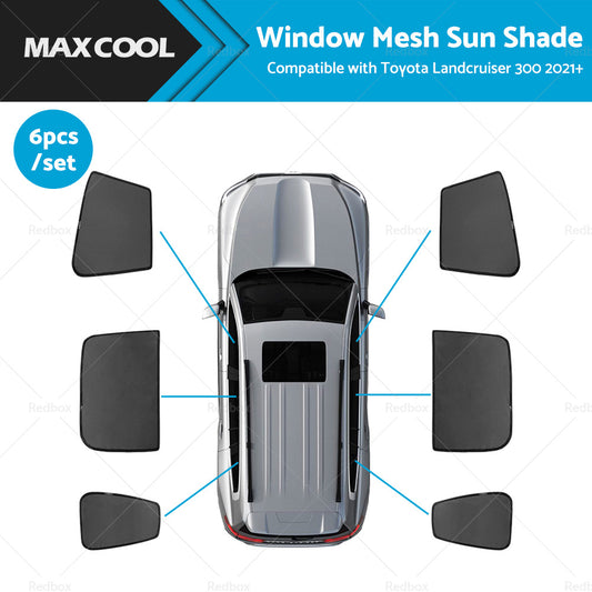 6x Window Mesh Sun Shade Suitable For Toyota Landcruiser 300 2021