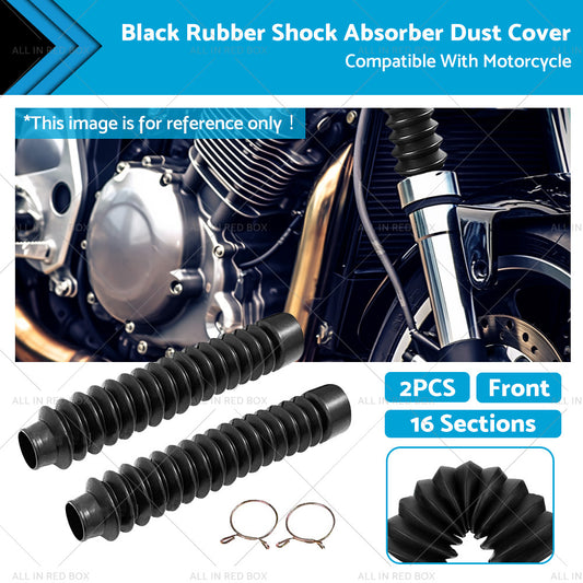 {{ Motorcycle Rubber Front Fork Cover Dust Gaiters Gaitor Boot Shock Absorber Black }} - Buy Car Parts Online at {{ Kaka Auto Parts }}.