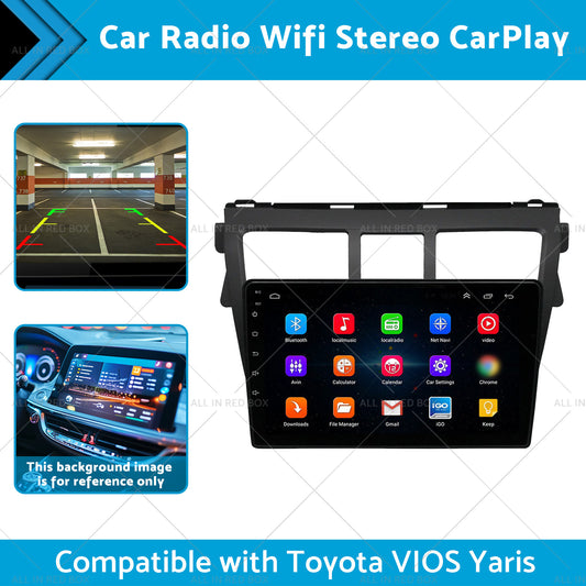 Android 13 Car Radio Wifi Stereo CarPlay Suitable for Toyota VIOS Yaris 07-12