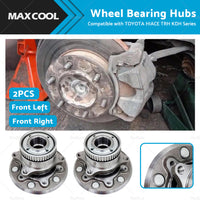 Pair Front Wheel Bearing Hubs Suitable For TOYOTA HIACE TRH KDH Series 05-on