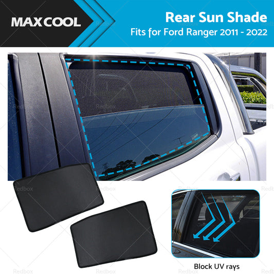 2PCS Rear Window Sun Shade Suitable for Ford Ranger 11-22 Car Sun Blind Mesh