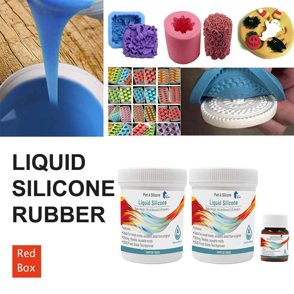 SH25 Liquid Silicone Rubber Mould Making Kit 100:3 Mix - 1Kg 5Kg 10Kg Blue