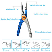 7. 9  Aluminium Fishing Pliers Hook Remover Line Cutting Mono Braid Fish Grip