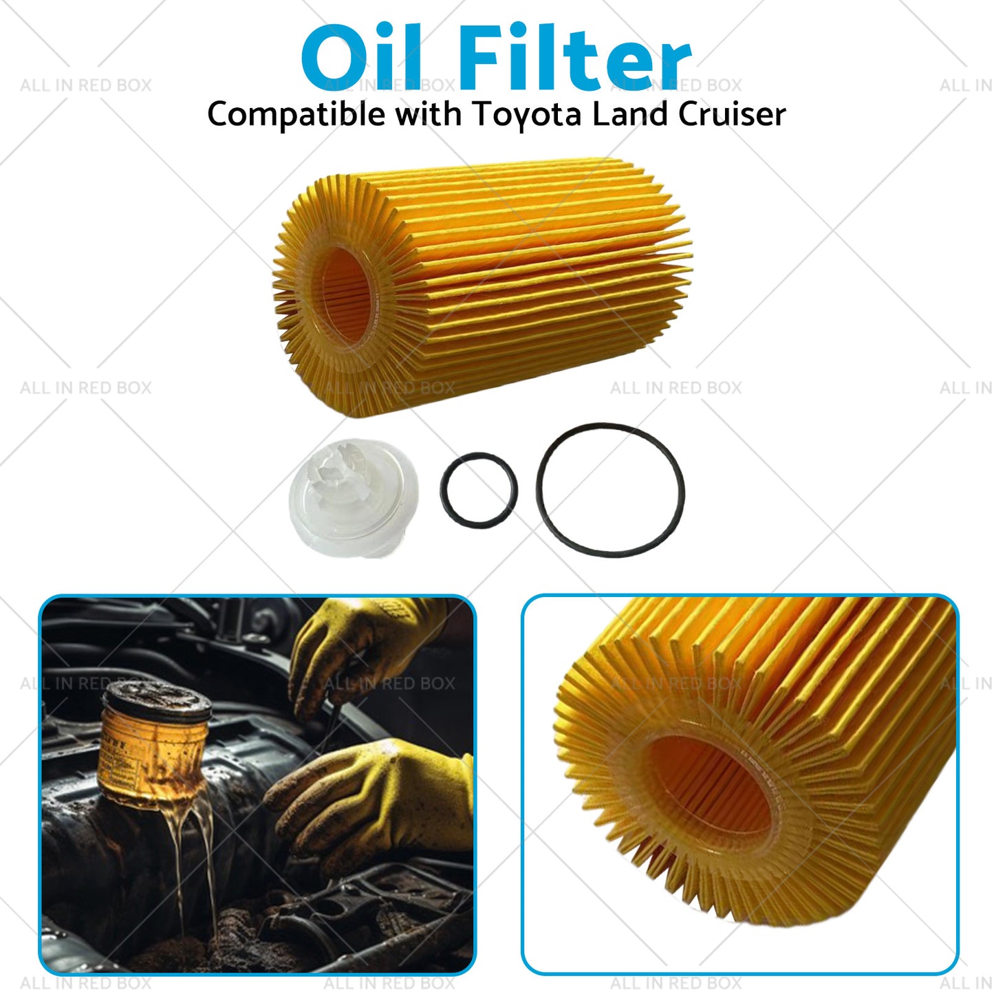 Oil Filter Suitable for Toyota Land Cruiser 200 Series 4. 5 Diesel V8 R2651P