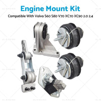 Engine Mount Kit Suitable For Volvo S60 S80 V70 285 XC70 XC90 275 2.0 2.4 2.5