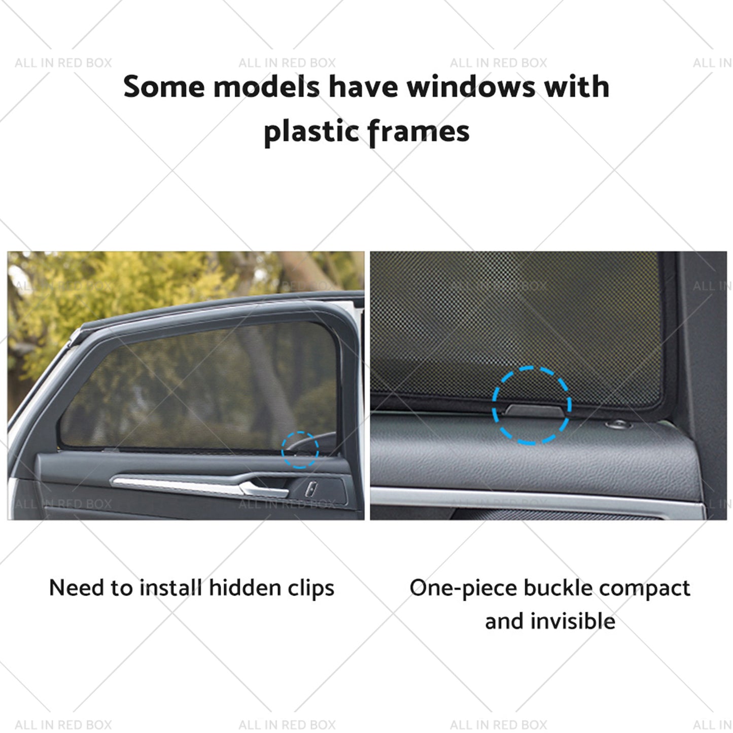 Front Rear Port Window Magnetic Mesh Sun Shade Suitable for Toyota Corolla Cross