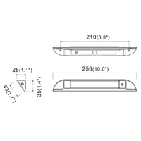 256mm 12V 9 LED Awning Light Touch Switch Strip Bar Caravan Camper Boat Marine