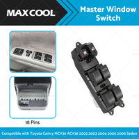 Master Window Switch Suitable For Toyota Camry MCV36 ACV36 2002-2006 Driver Side