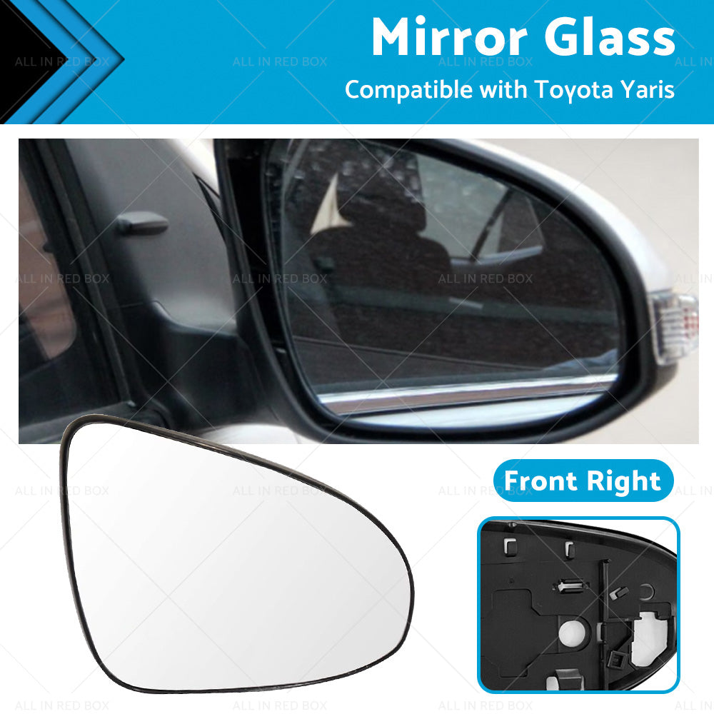 Right Side Mirror Glass with Back Plate Suitable for TOYOTA YARIS 2012 - 2019