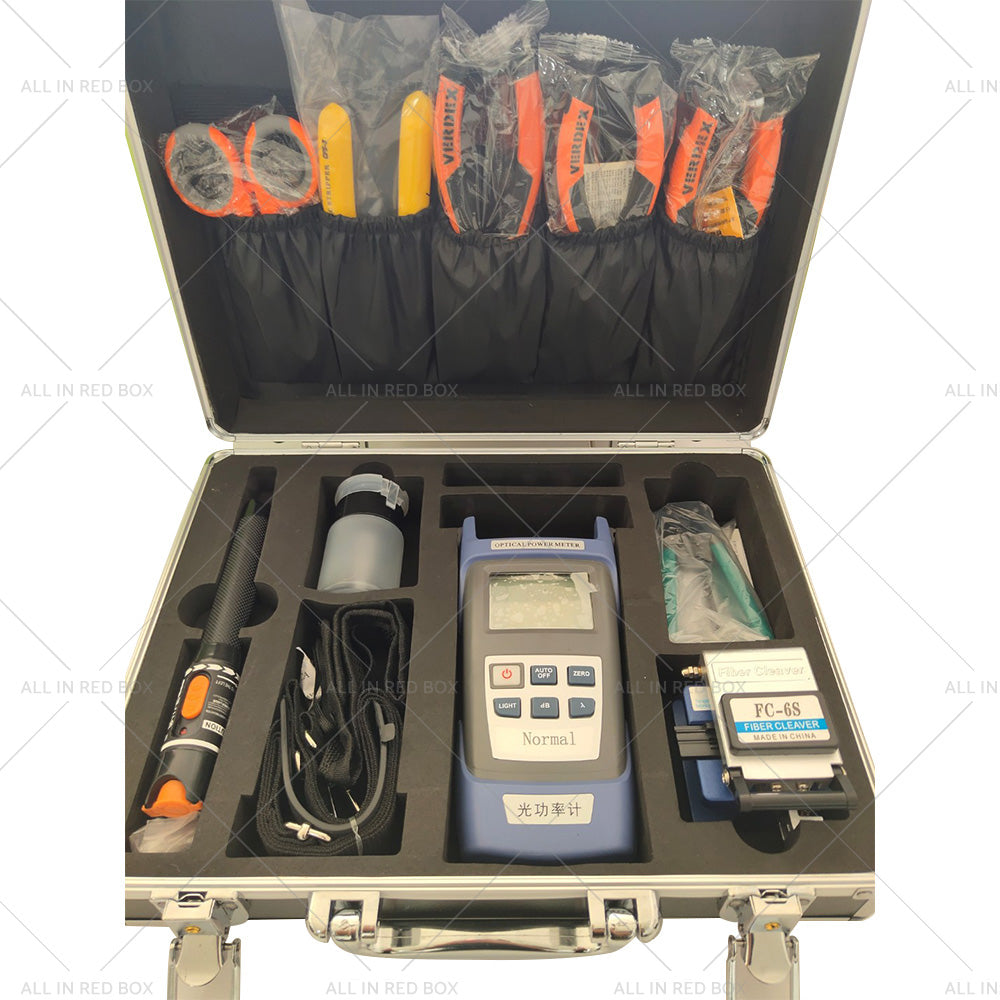 FTTH Fiber Optic Tool Kit with Fiber Cleaver Optical Power Meter FC-6S