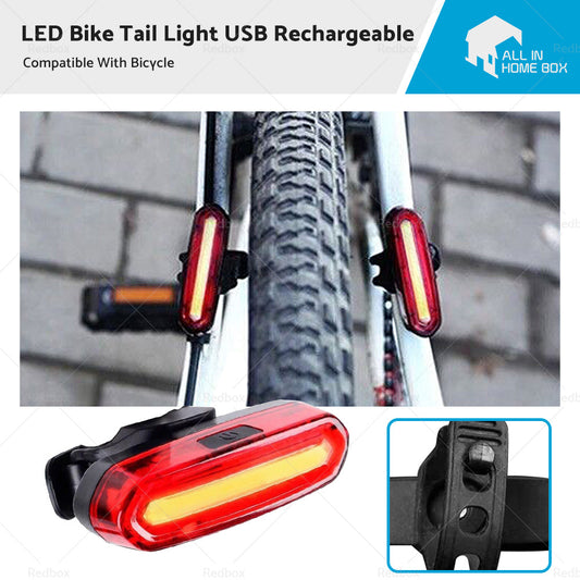 120 Lumens LED Bike Tail Light USB Rechargeable Powerful Bicycle Rear Light