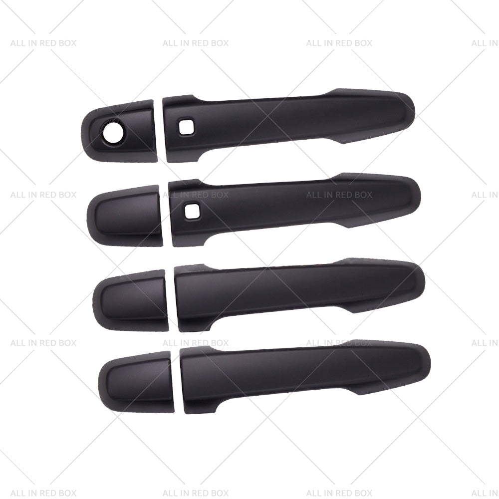 4PCS Matt Black Door Handle Cover Suitable For Mitsubishi Triton MQ MR 2015-2021