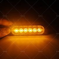 4 PCS Car Truck 6 LED Strobe Flash Light Emergency Warning Flashing Lamp Yellow