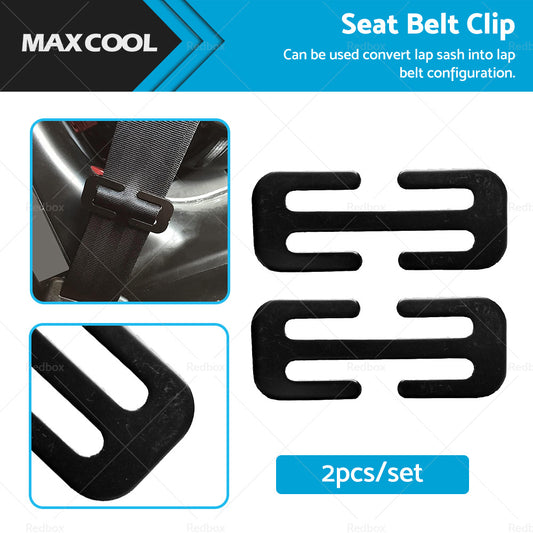 2x Locking Clip Metal Automotive Type Car Safety Seat Belt Steel Adjuster