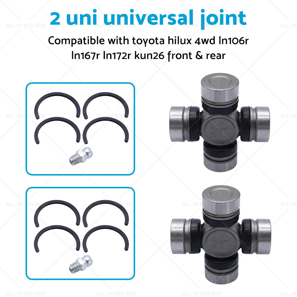 2x FRONT  or  REAR UNI UNIVERSAL JOINT SUITABLE FOR TOYOTA HILUX LAND CRUISER DYNA