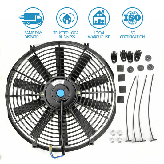 Universal 14 Inch 12V 90W Radiator Electric Cooling Thermo Fan With Mounting Kit