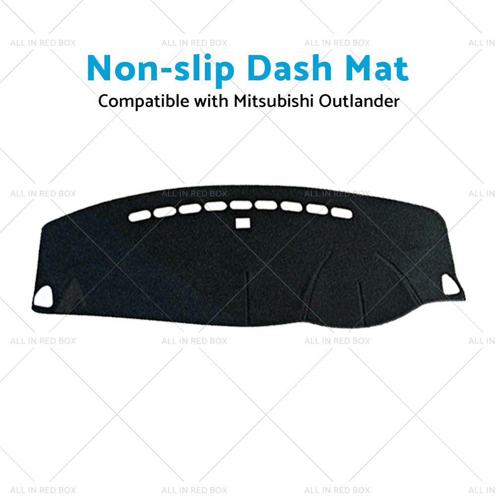 Black Non-Slip Dash Mat Cover Suitable For Mitsubishi Outlander 2006-2012