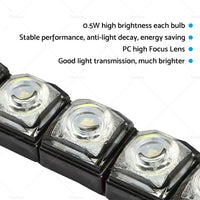 2PCS 9 LED DRL Fog Driving Daylight Daytime Running Light Car Auto Head Lamp