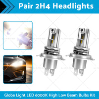 2x H4 Headlights Replacement Globe Light LED 6000K High Low Beam Bulbs Kit