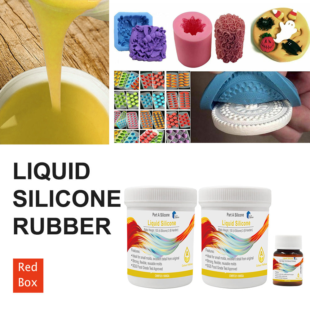 SH25 Liquid Silicone Rubber Mould Making Kit 100 3 Mix - 1Kg 2Kg 5Kg 10Kg Yellow