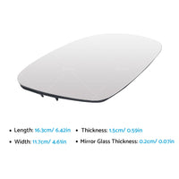 Driver Side Right Mirror Glass With Heated Back Plate for VW Golf MK5 2004-2008
