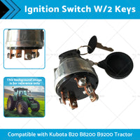 67800-55160 Ignition Switch W or 2 Keys Suitable for Kubota B20 B8200 B9200 Tractor