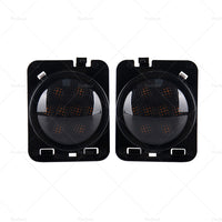 2PCS Front LED Side Marker Light Smoke Suitable For 2007-18 Jeep Wrangler JK