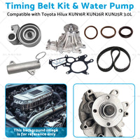 Timing Belt Kit&Water Pump Suitable for Toyota Hilux KUN16R KUN26R 3.0L 05-17