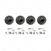 4x Round Flush Pull Slam Hatch Latch Door Lock Deck For RV Marine Boat Caravan