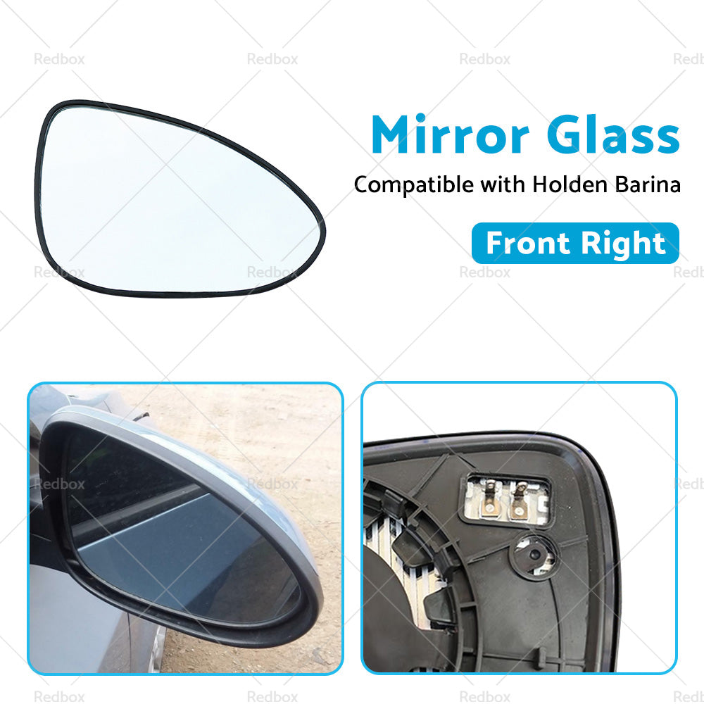 Right Side Mirror Glass Suitable for Holden Barina 2011-ON Heated Convex Base