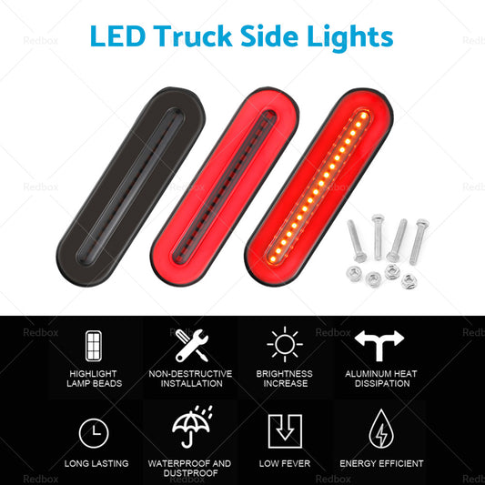 2X Tail Lights 18 LED Stop Flowing Turn Signal Brake Rear Truck Trailer ATV UTV