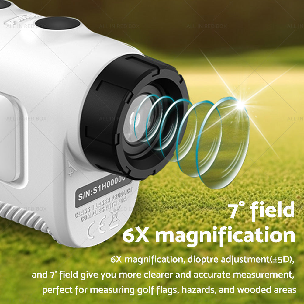 600M Laser Golf Range Finder with Slope Compensation Flagpole Lock