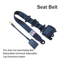 2 Sets Universal 3 Point Auto Car Seat Safety Belt Retractable Adjustable Lap AU