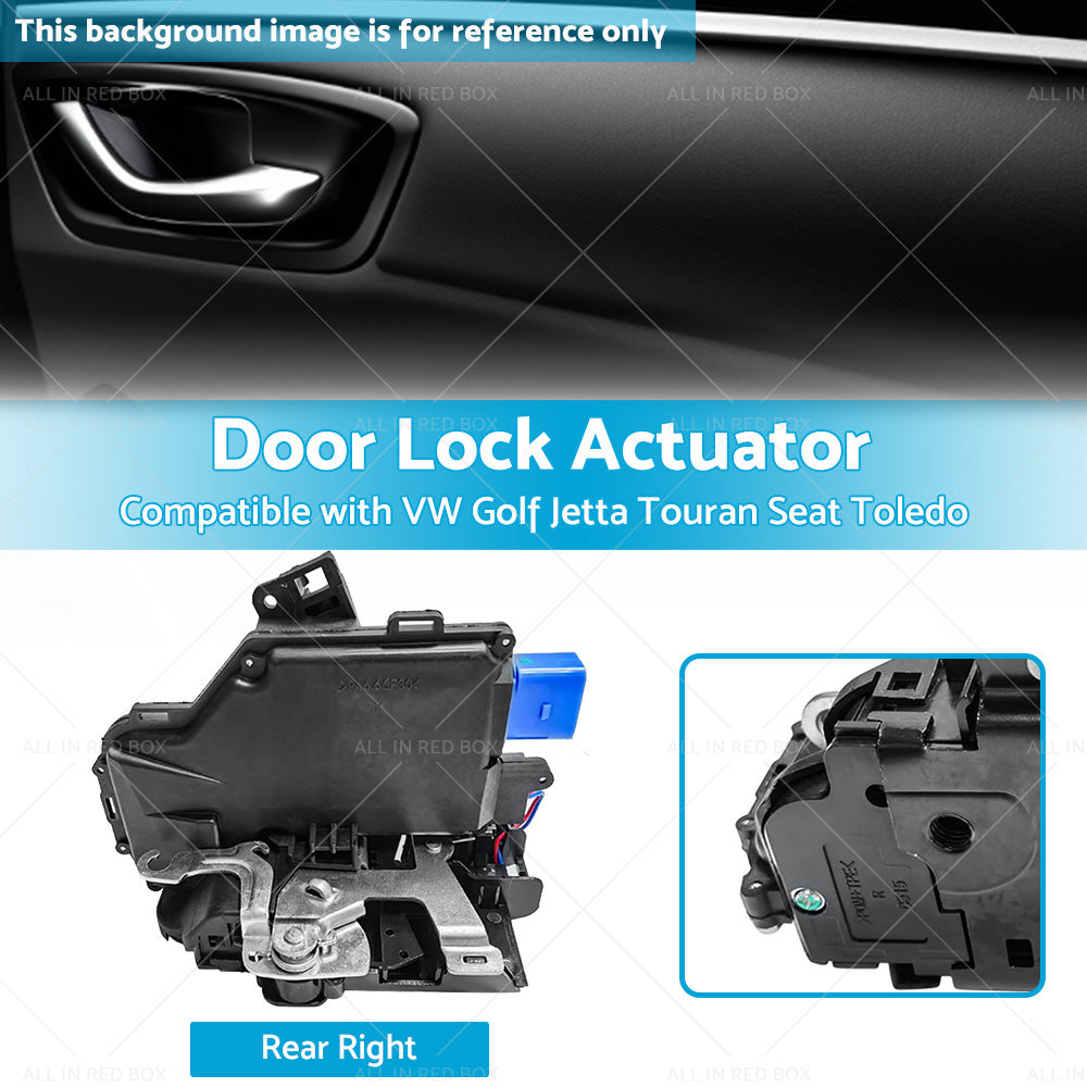 Rear Right Door Lock Actuator Suitable For VW GOLF MK5 2003-2009 7Pin 3D4839016A