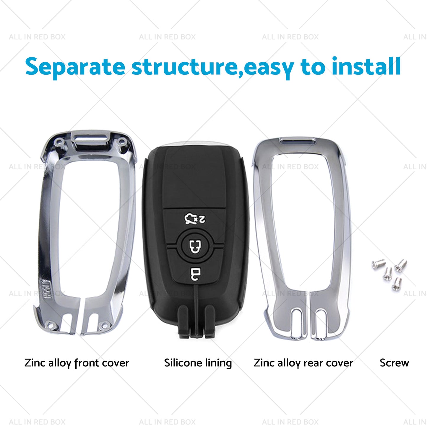 Zinc Alloy Remote Key Fob Cover Suitable For Ford Mustang EcoSport Edge Explorer