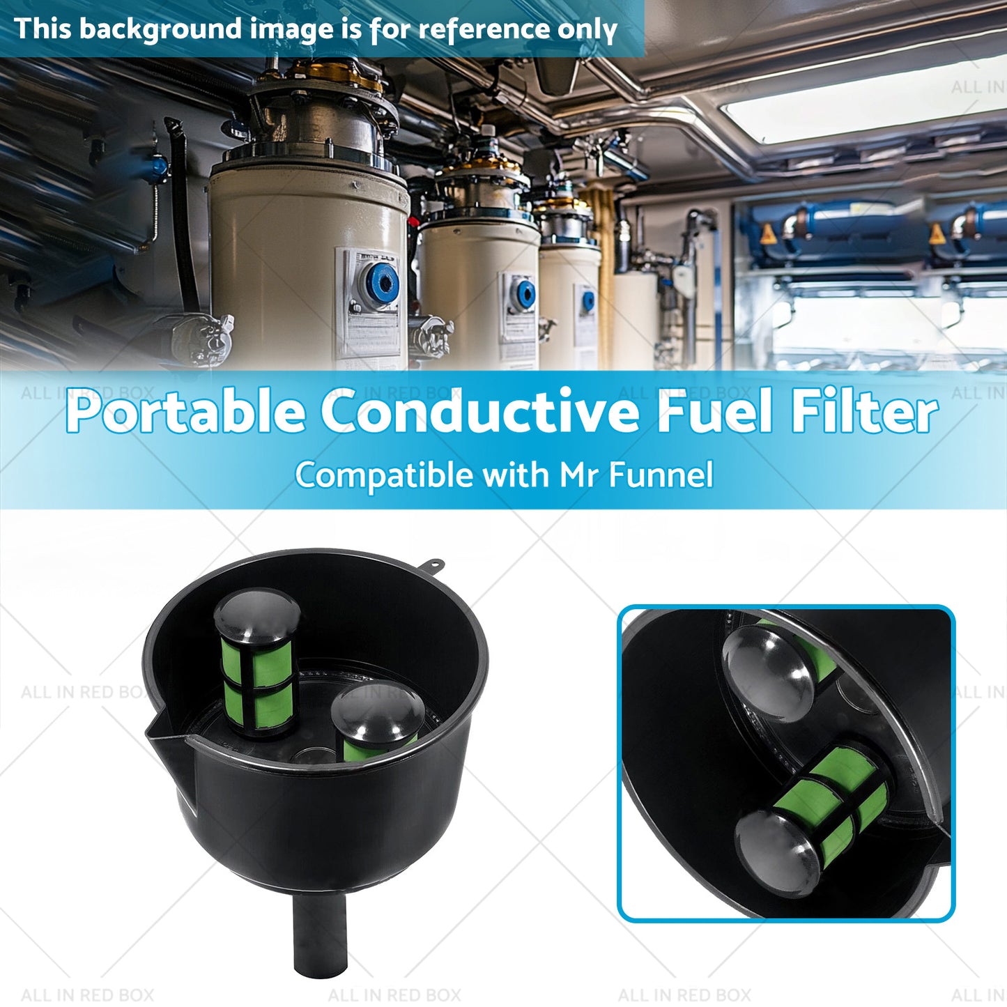 12 GPM Portable Conductive Fuel Filter Suitable for Mr Funnel AF15CB F15C