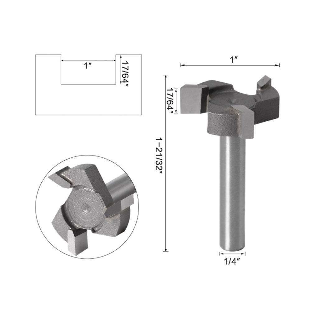 Spoilboard Surface Planing CNC Router Bit 1 or 4 inch  Shank Planer Surfacing Cleaning