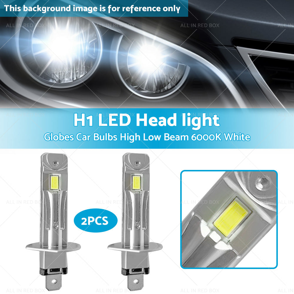 2PC H1 LED Headlight Kit 220W 30000LM Globes Car Bulbs High Low Beam 6000K White