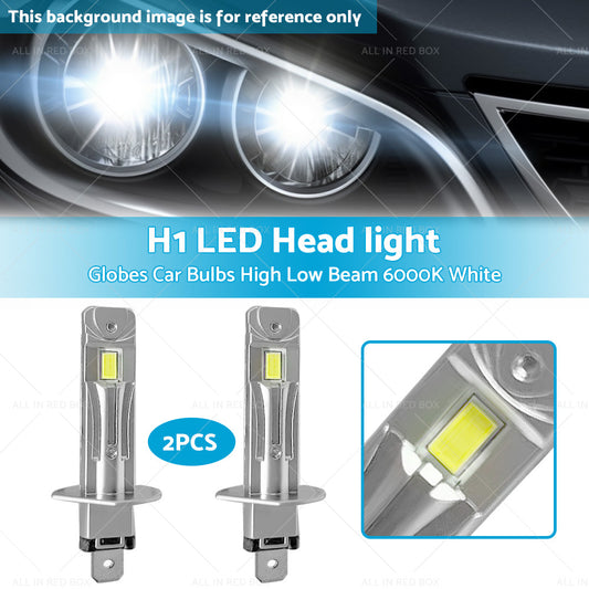 2PC H1 LED Headlight Kit 220W 30000LM Globes Car Bulbs High Low Beam 6000K White