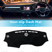 Black Non-Slip Dash Mat Suitable For Chrysler 300C 2012-2022 Dashboard Cover