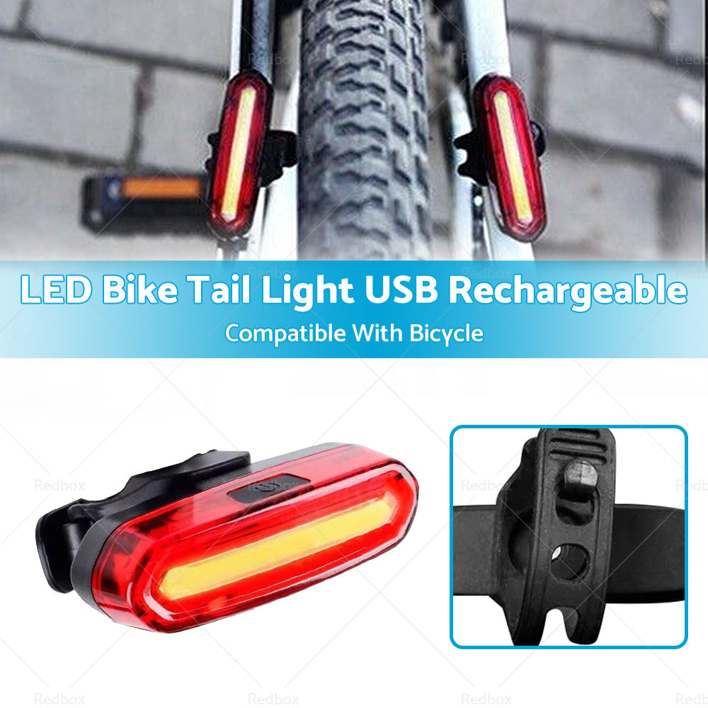 120 Lumens LED Bike Tail Light USB Rechargeable Powerful Bicycle Rear Light