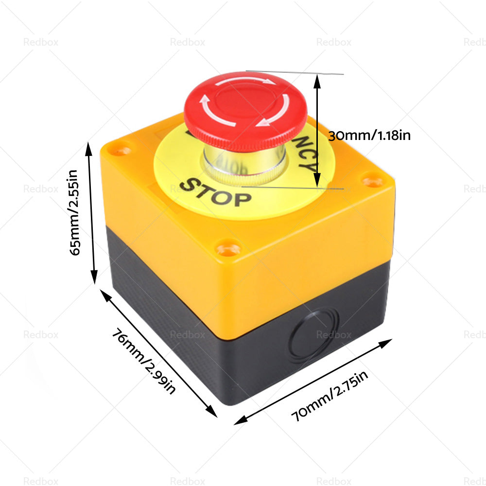 Emergency Stop Shut Off Push Buttons Switch 1NO  1NC e-stop Push Button AU