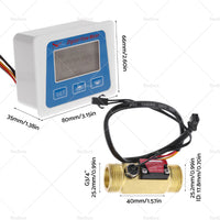 Digital LED Turbine Gauge Kerosene Fuel Water Flow Meter Sensor Meter 3 or 4 inch