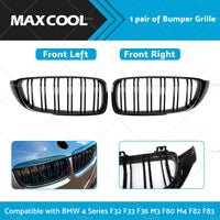 Bumper Grille Grill Suitable for BMW 4 Series F32 F33 F36 M3 F80 M4 Gloss Black