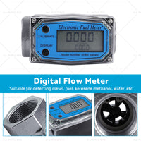 1. 5 inch Turbine Digital Diesel Water Fuel Flow Meter Oval Gear Flow Gauge