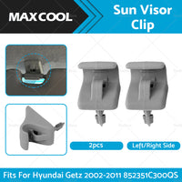 2x Sun Visor Clip Left or Right Side For Hyundai Getz 2002-2011 Grey 852351C300QS