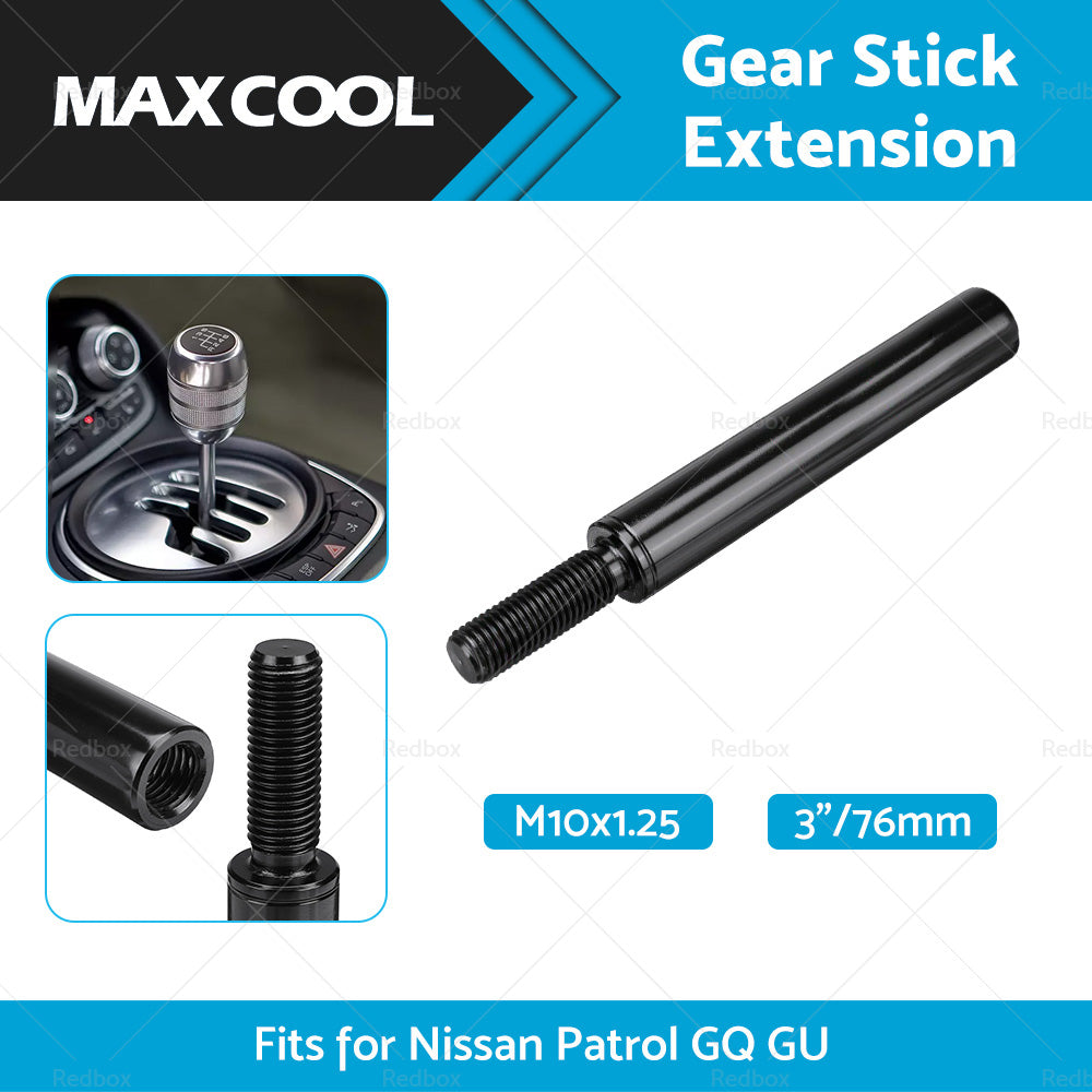 76mm Manual Gear Shifter Shift Knob Extension M10x1. 25mm For Nissan Patrol GQ GU