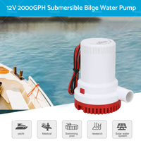 2000 GPH 12v Boat Marine Plumbing Bilge Water Pump Submersible Electric Pump